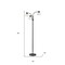 Homeroots Adjustable Three Light Floor Lamp in Black Nickel with Frosted Inner Shades 372609 - alternate 3